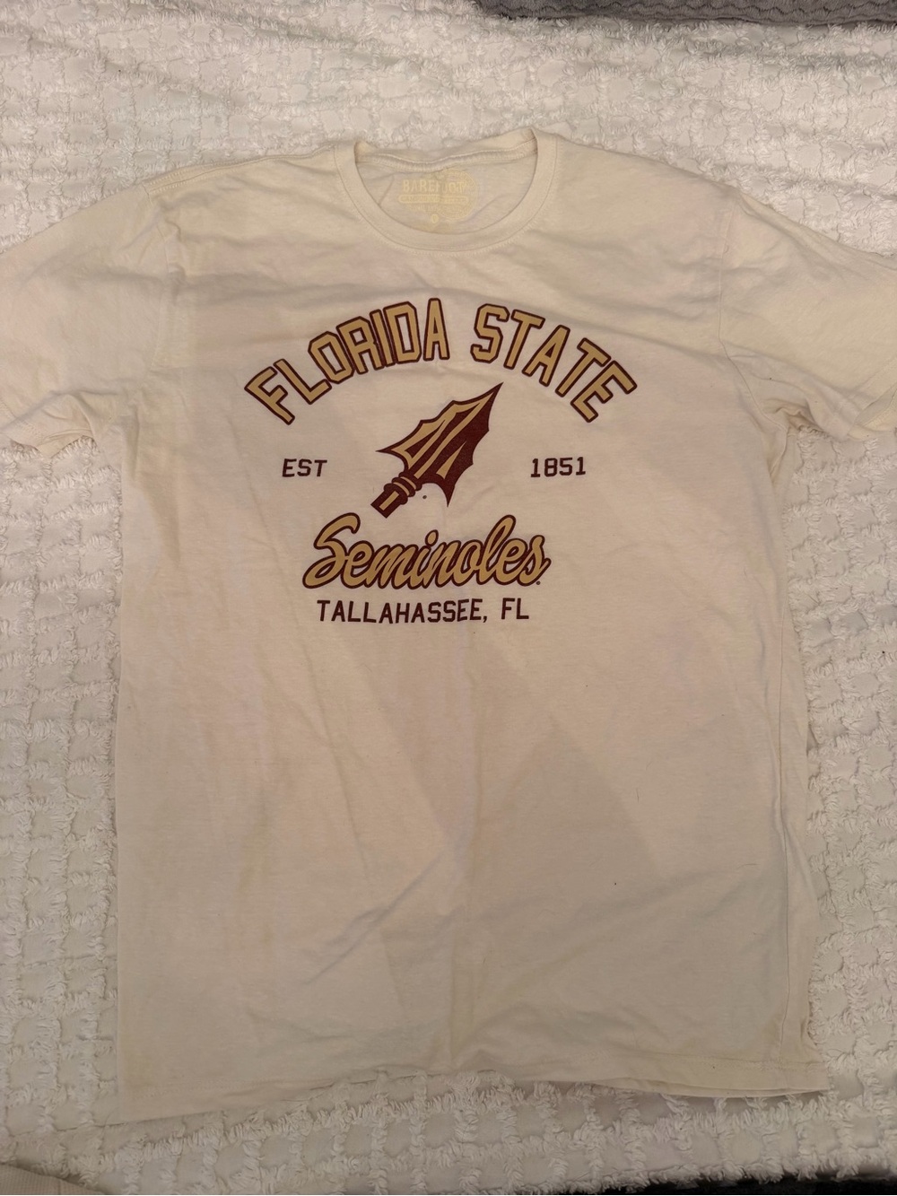Florida State Seminoles Cream Short Sleeve Graphic Tee